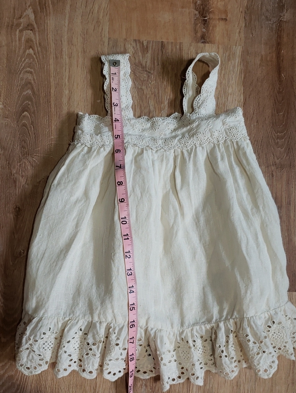 NWOT Little Cotton Clothes Greta Pinafore In "Linen Oat", Size 2-3Y - Picture 12 of 15